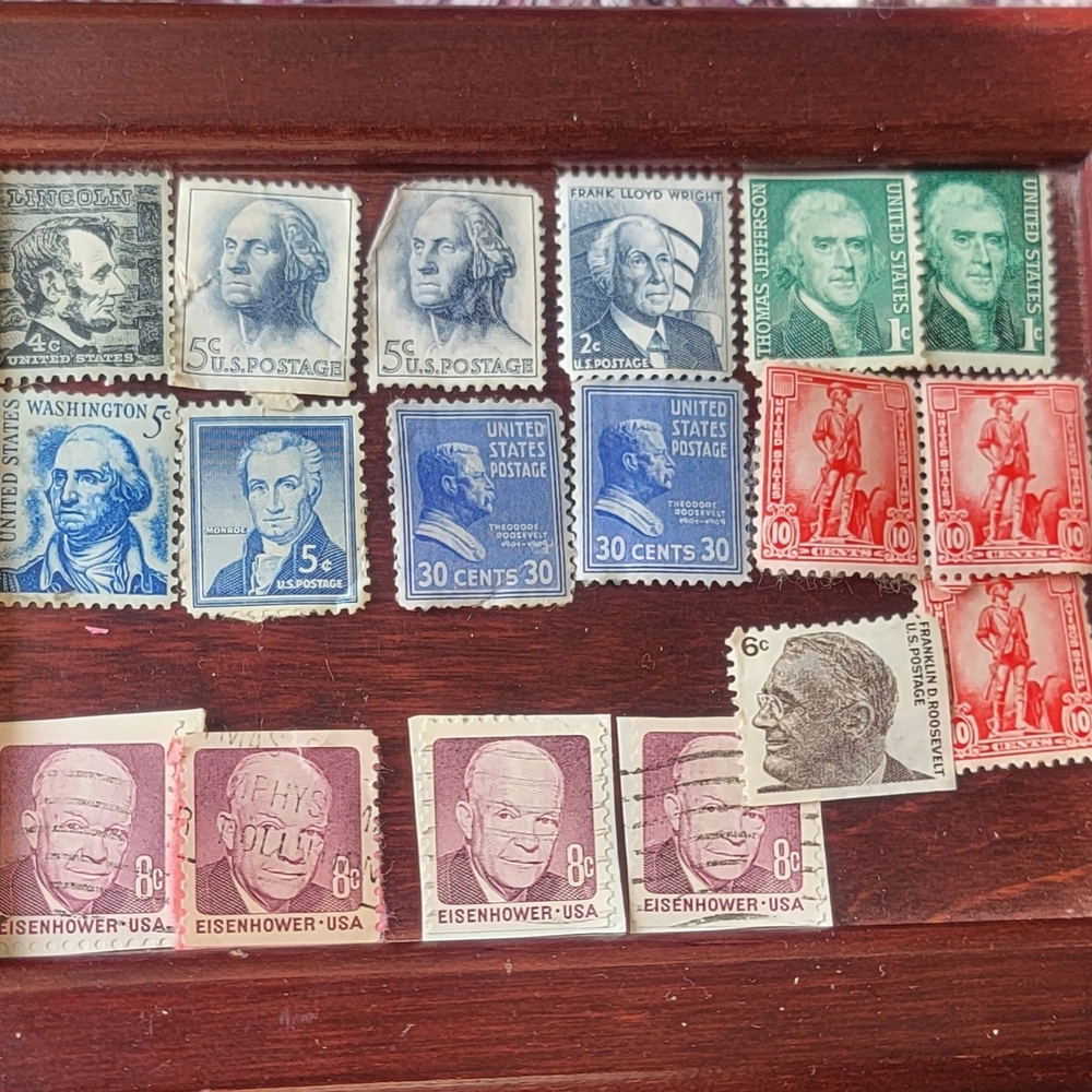 Vintage US Postage Stamps Collection